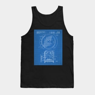 Skydiving Wind Tunnel Patent - Sky Diving Art - Blueprint Tank Top